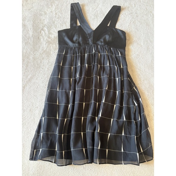 Express Dresses & Skirts - Express Women's Small Black Dress White Grid Sleeveless Party Cocktail Dress